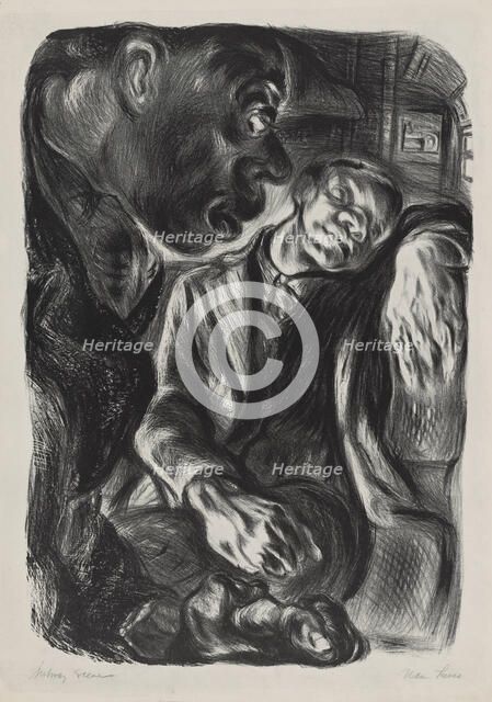 Subway Scene, ca.1935 - 1943. Creator: Nan Lurie.