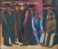 Subway. Workers (The Unemployed), 1929. Creator: Orozco, José Clemente (1883-1949)