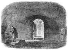 Subterranean Chamber beneath the House, No.1, Old Fish-Street, St. Paul's, 1854. Creator: Smyth
