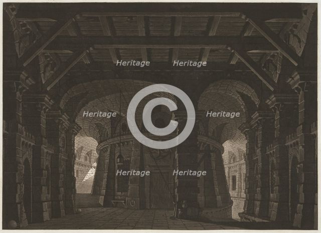 Subterranean Jail for the Stage, 1788. Creator: Abel Schlicht (German, 1754-1826).