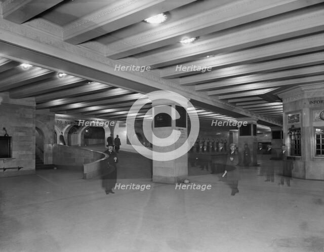 Suburban concourse with ramp, Grand Central Terminal, N.Y. Central Lines, New York, c1910-1920. Creator: Unknown.