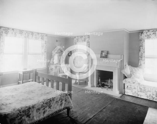 Suburban home of Mrs. Robert Hoe, Jr., sleeping room, Port Washington, New York, c1900-1910. Creator: William H. Jackson.