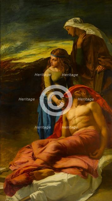 Succouring the Wounded, 1861. Creator: Paul Falconer Poole.