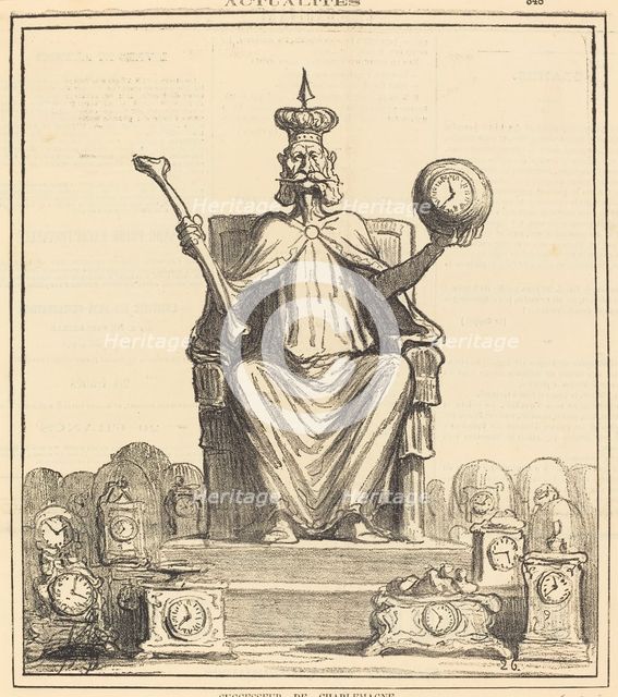 Successeur de Charlemagne, 1871. Creator: Honore Daumier.