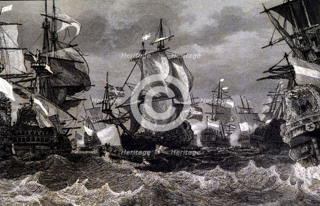 Succession War, naval combat in the sea inlet of Vigo on October 22, 1702 between the Anglo-Dutch…