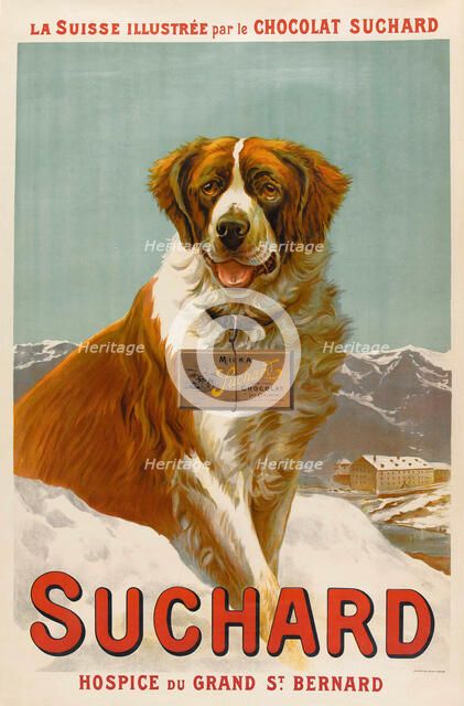 Suchard. Hospice du Grand St. Bernard, 1902. Creator: Husson; Joseph Marie (1864-1910).