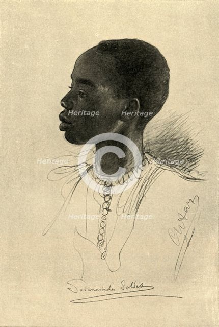 Sudanese soldier, Egypt, 1898.  Creator: Christian Wilhelm Allers.