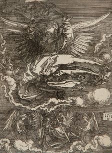 Sudarium Spread Out By An Angel, 1516. Creator: Albrecht Durer