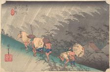 Sudden Shower in Shono, ca. 1833-34., ca. 1833-34. Creator: Ando Hiroshige