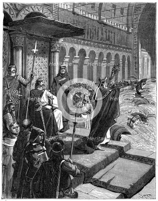 'Suddenly the rings of the barrels shattered according to the pagan rites', 1882-1884.Artist: Spex