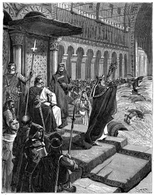 Suddenly the rings of the barrels shattered according to the pagan rites 1882-1884.Artist: Spex