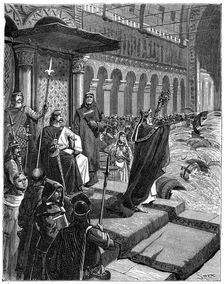 Suddenly the rings of the barrels shattered according to the pagan rites 1882-1884.Artist: Spex