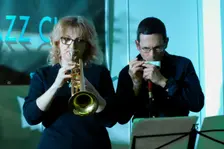 Sue Richardson and Adam Glasser, Seaford Head Golf Club, Seaford, Feb 2016. Artist: Brian O'Connor
