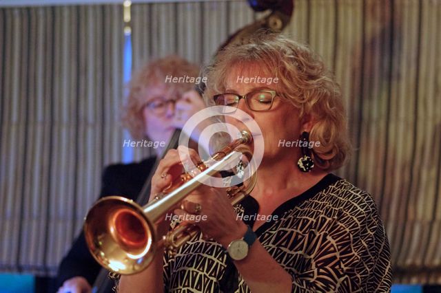 Sue Richardson, Splash Point Jazz Club, Plough Inn, Rottingdean, East Sussex, UK, 17 May 2019. Creator: Brian O'Connor.