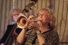 Sue Richardson, Splash Point Jazz Club, Plough Inn, Rottingdean, East Sussex, UK, 17 May 2019. Creator: Brian O'Connor