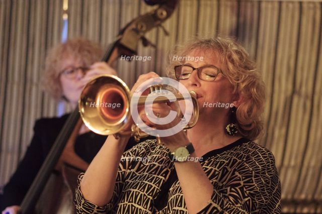 Sue Richardson, Splash Point Jazz Club, Plough Inn, Rottingdean, East Sussex, UK, 17 May 2019. Creator: Brian O'Connor.