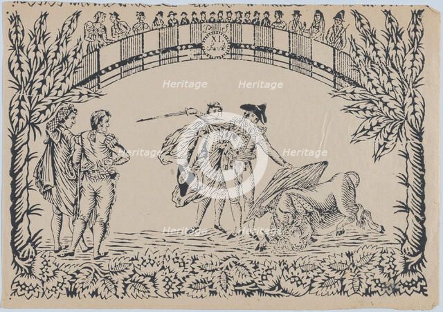 Suerte XI: The death of the bull, ca. 1850-80., ca. 1850-80. Creator: Anon.
