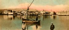 Suez - View of the toun during high waters c1918-c1939. Creator: Unknown