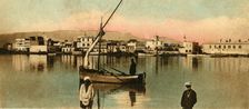 Suez - View of the toun during high waters c1918-c1939. Creator: Unknown