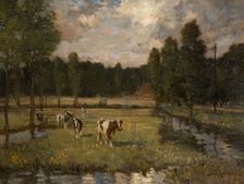 Suffolk Water Meadows, 1906. Creator: Bertram Priestman