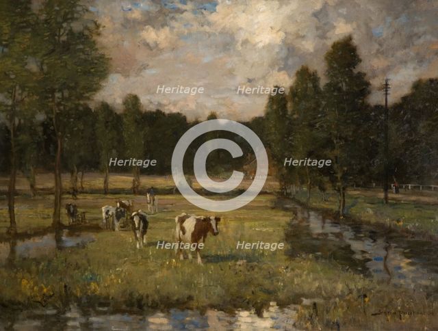 Suffolk Water Meadows, 1906. Creator: Bertram Priestman.