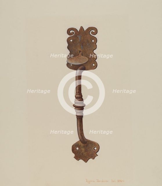 Suffolk Latch, c. 1939. Creator: Regina Henderer.