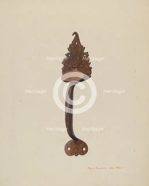 Suffolk Latch, c. 1939. Creator: Regina Henderer.