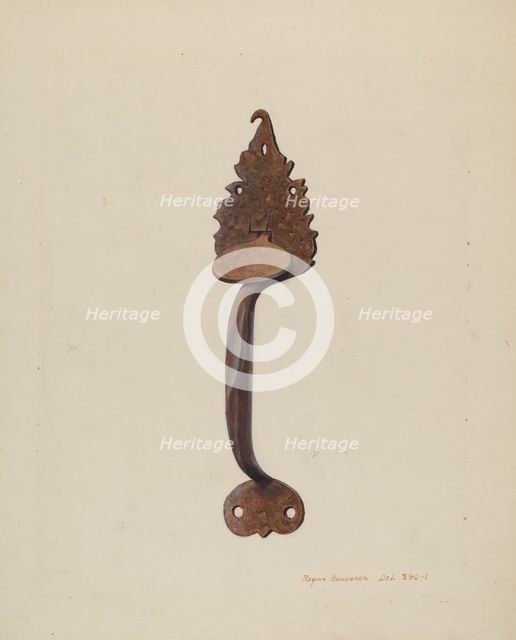 Suffolk Latch, c. 1939. Creator: Regina Henderer.