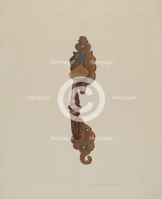 Suffolk Latch, c. 1939. Creator: Regina Henderer.