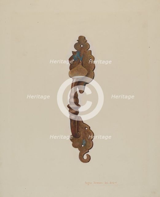 Suffolk Latch, c. 1939. Creator: Regina Henderer.