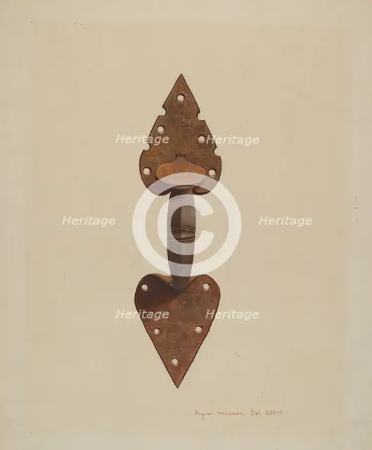 Suffolk Latch, c. 1939. Creator: Regina Henderer.