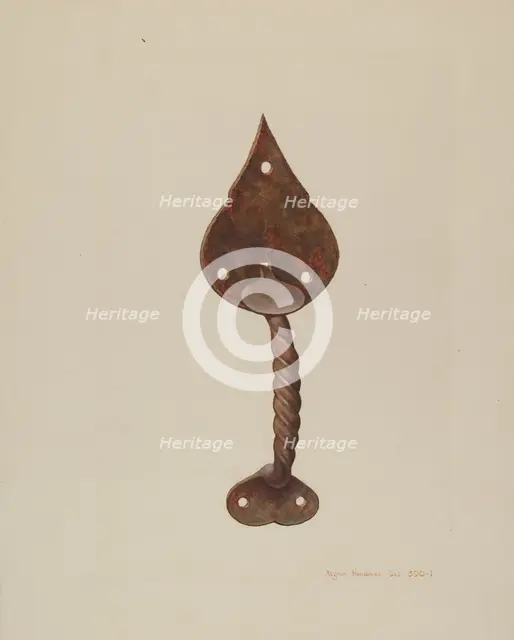 Suffolk Latch, c. 1939. Creator: Regina Henderer.