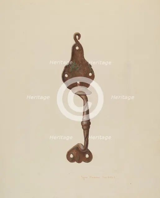 Suffolk Latch, c. 1939. Creator: Regina Henderer.