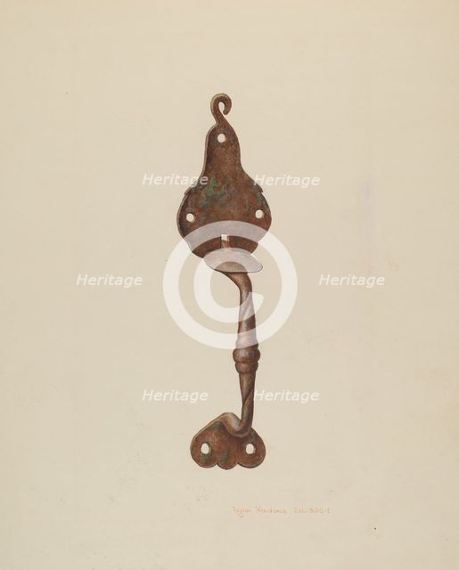 Suffolk Latch, c. 1939. Creator: Regina Henderer.