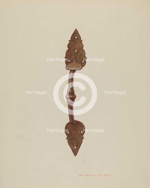 Suffolk Latch, c. 1939. Creator: Regina Henderer.