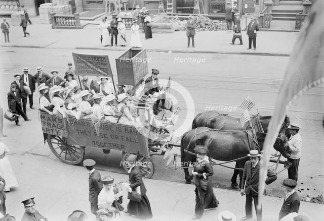 Suffrage Hay Wagon, between c1910 and c1915. Creator: Bain News Service.