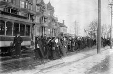Suffrage hike to Wash'n, 1913. Creator: Bain News Service