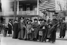 Suffrage hike to Albany, 1/1/14, 1914. Creator: Bain News Service