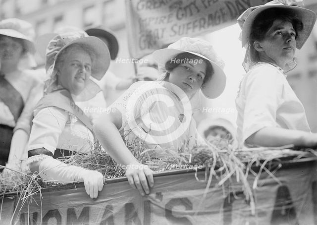 Suffrage Straw Ride, between c1910 and c1915. Creator: Bain News Service.