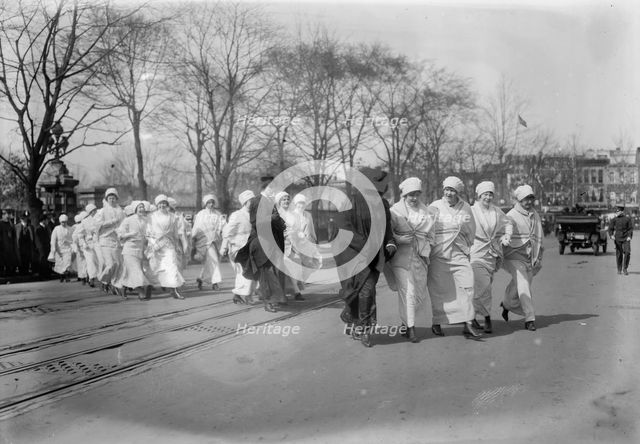 Suffrage parade, 1913, 1913. Creator: Bain News Service.