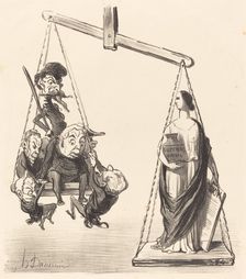 Suffrage universel, probably 1850. Creator: Honore Daumier