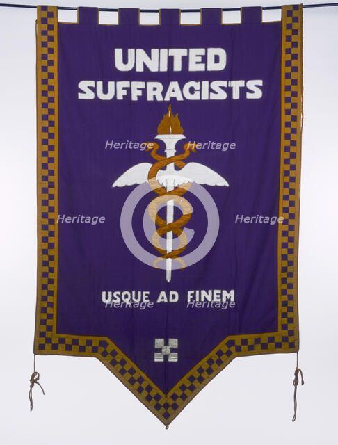 Suffragette banner, c1910. Artist: Unknown