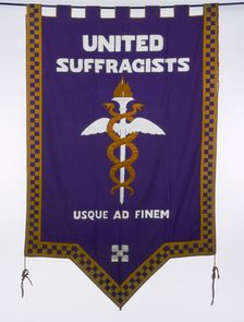 Suffragette banner, c1910