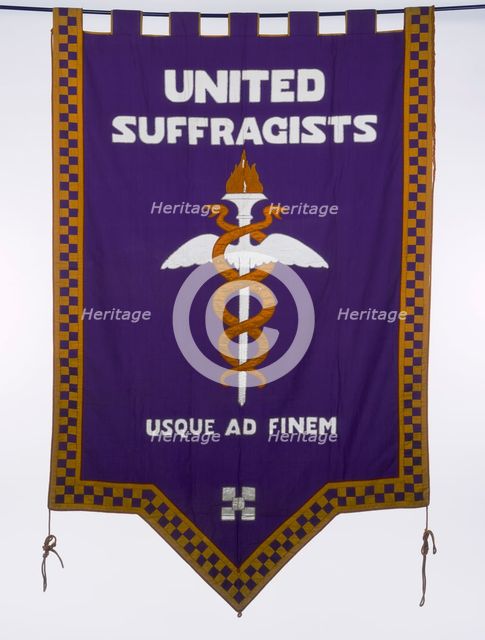Suffragette banner, c1910. Creator: Unknown.