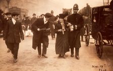 Suffragette being arrested, 19th November 1910. Creator: Unknown