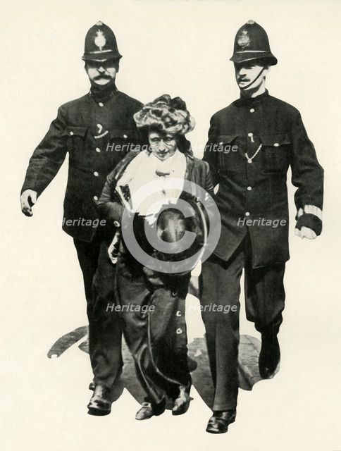 Suffragette being arrested, c1910, (1947). Creator: Unknown.