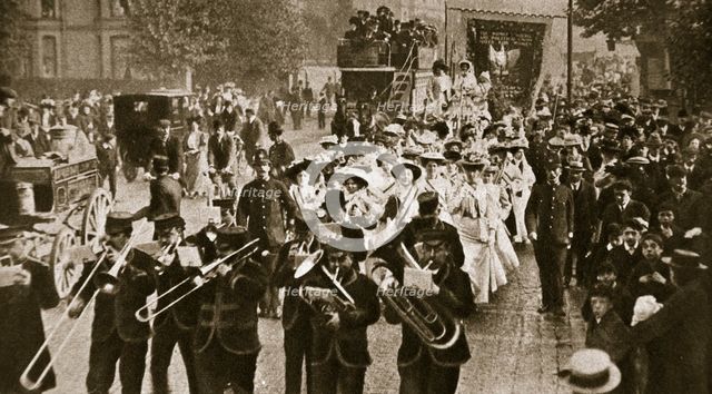 Suffragette 'martyrs' released from prison, 1908.  Creator: Central News.