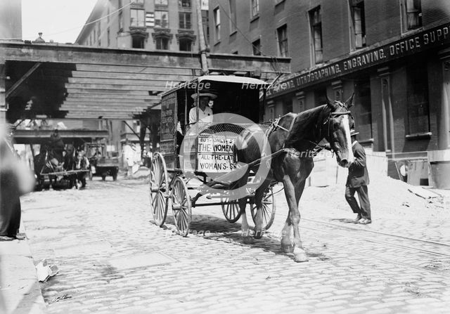 Suffragettes on way to Boston, 1913. Creator: Bain News Service.