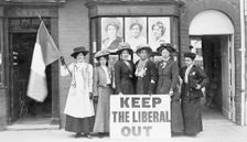 Suffragettes determined to Keep the Liberal Out 1909. Creator: Unknown