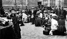 Suffragettes in the Police Yard at Bow Street, 30 June 1909. Creator: Unknown